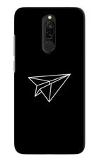 Paper Plane White Redmi 8 Hard Case Back Cover by Casekaro