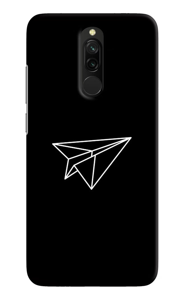 Paper Plane White Redmi 8 Hard Case Back Cover by Casekaro