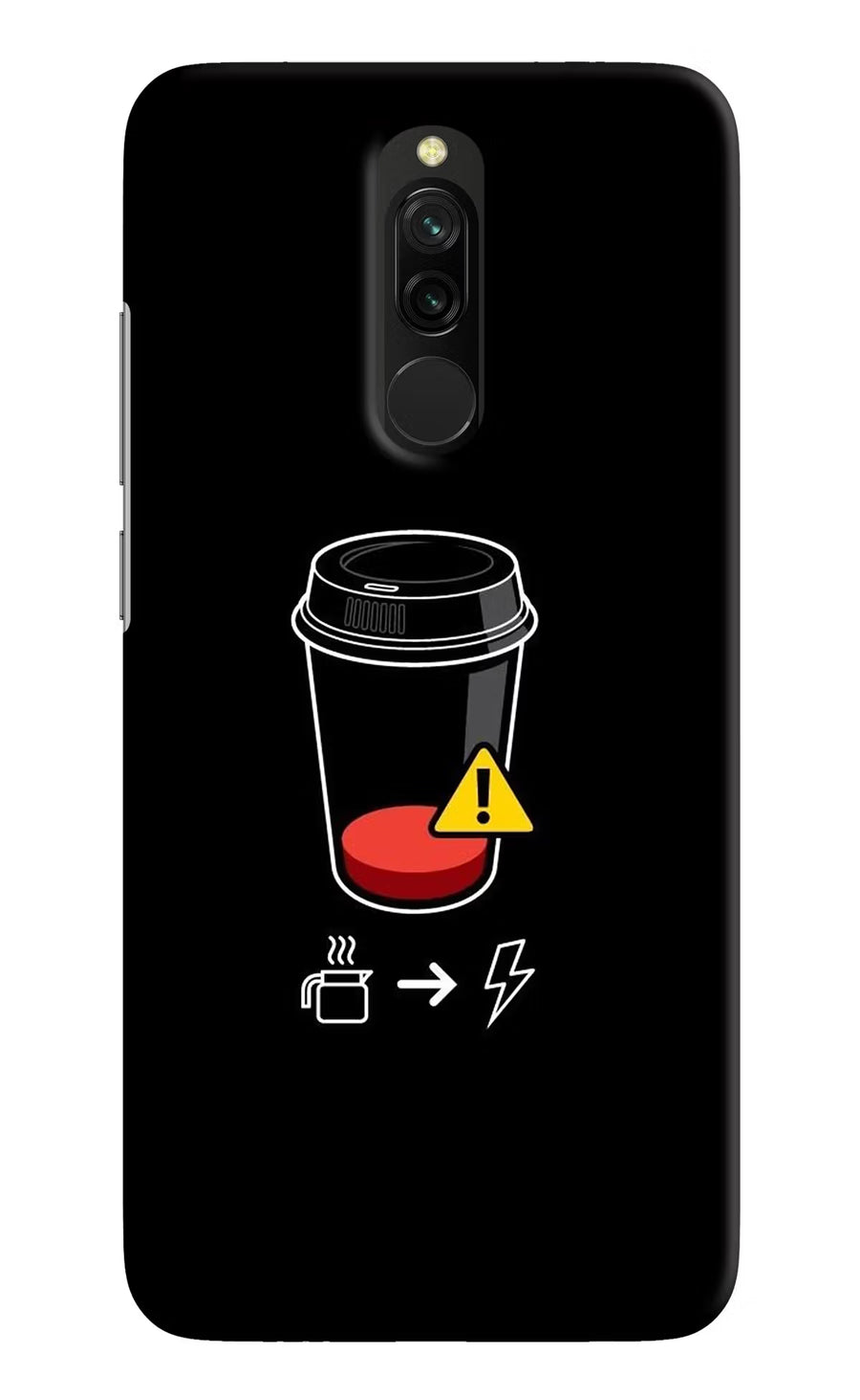 Coffee Redmi 8 Back Cover, Hard case