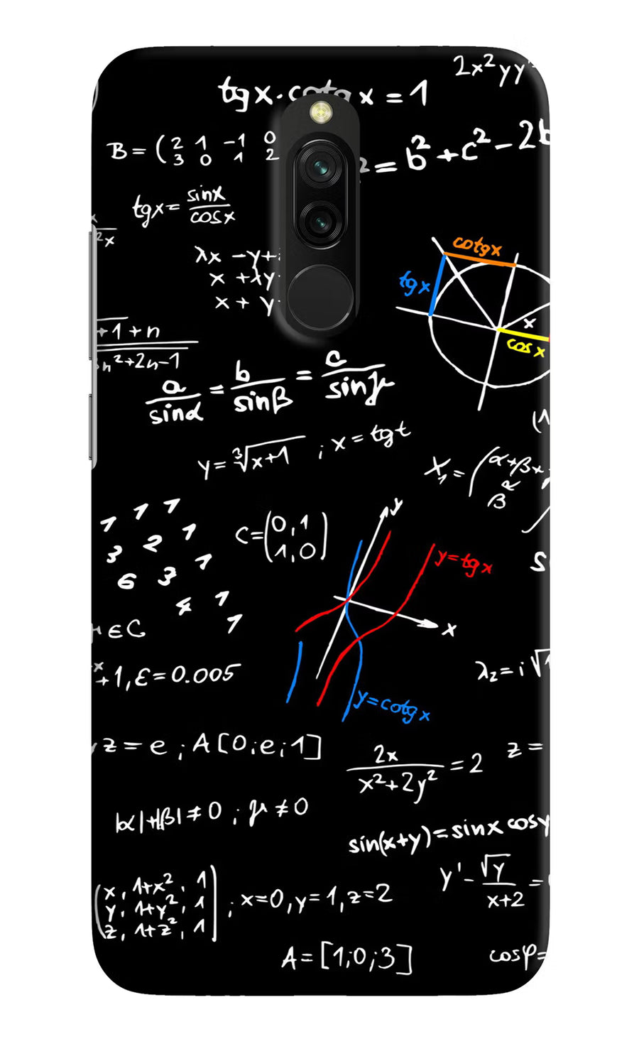 Mathematics Formula Redmi 8 Back Cover, Hard case