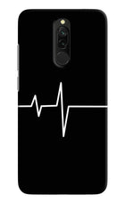 Heart Beats Redmi 8 Hard Case Back Cover by Casekaro
