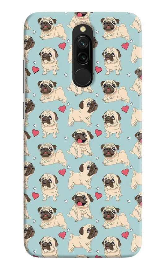 Pug Dog Redmi 8 Hard Case Back Cover by Casekaro