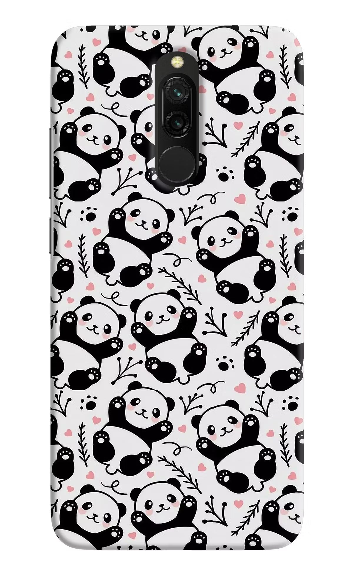 Cute Panda Redmi 8 Hard Case Back Cover by Casekaro