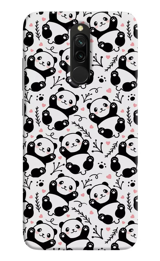Cute Panda Redmi 8 Hard Case Back Cover by Casekaro