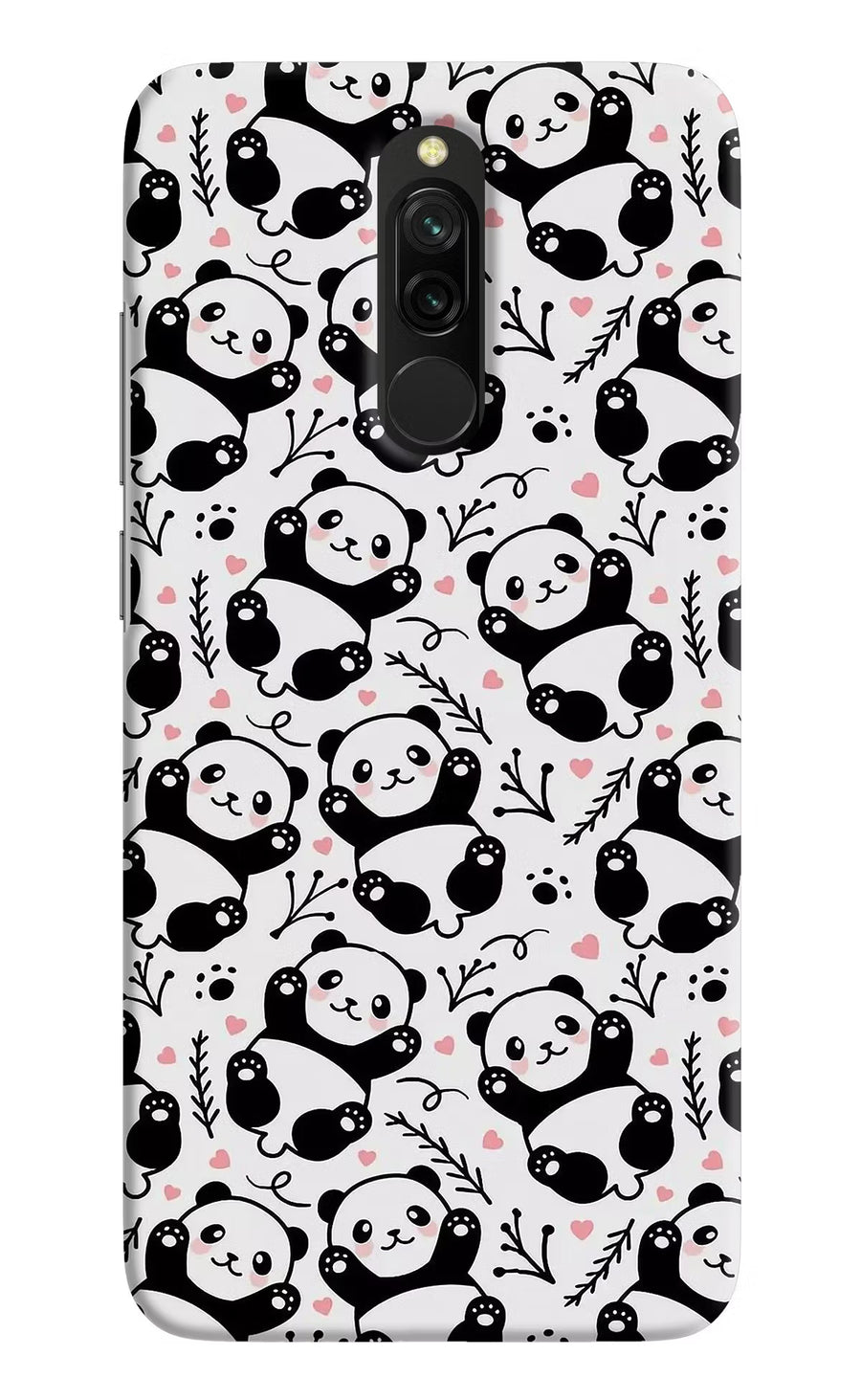 Cute Panda Redmi 8 Back Cover, Hard case