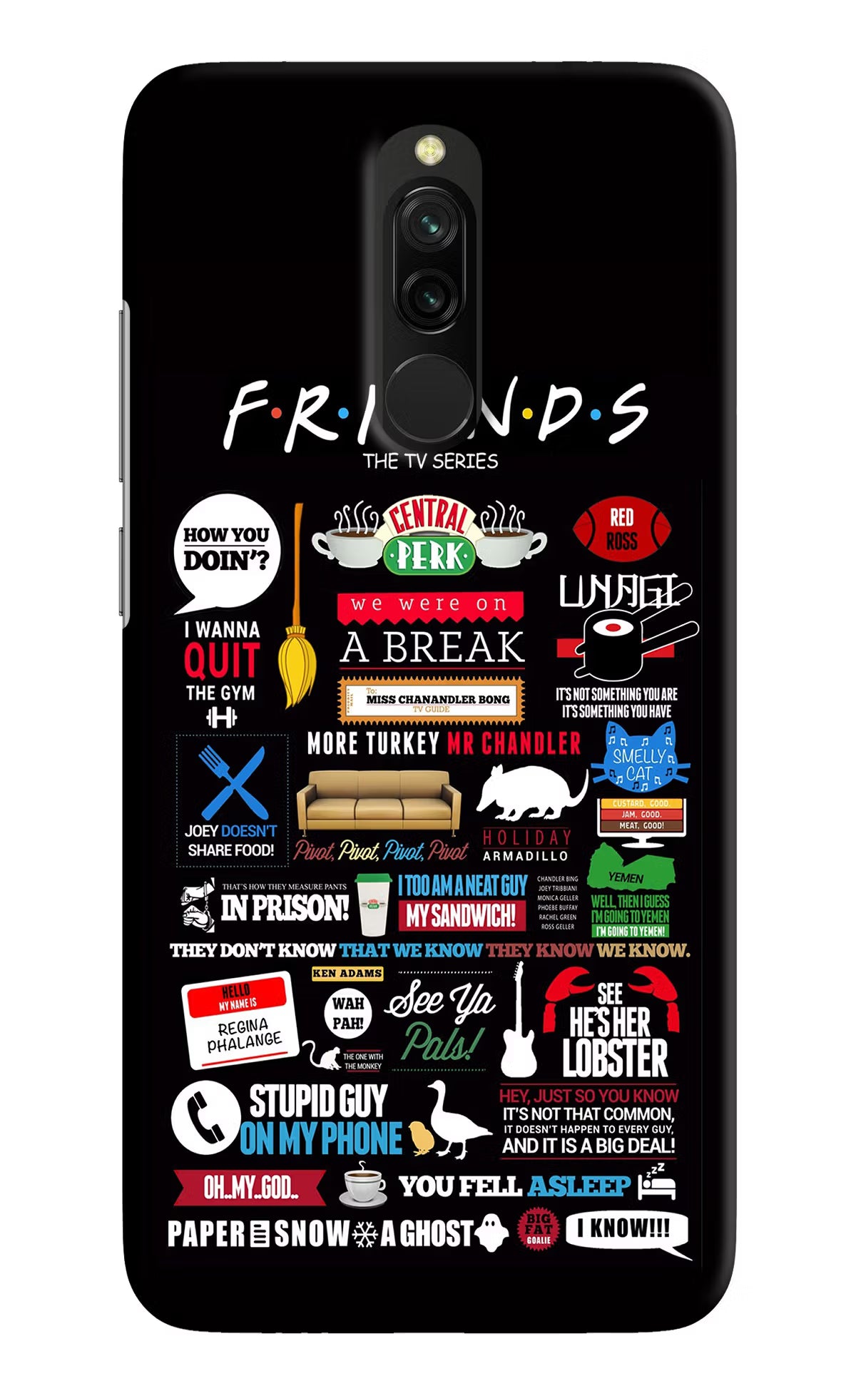 FRIENDS Redmi 8 Hard Case Back Cover by Casekaro