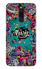 Music Graffiti Redmi 8 Hard Case Back Cover by Casekaro