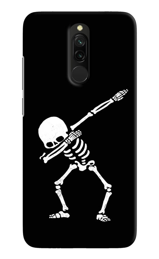 Dabbing Skeleton Art Redmi 8 Hard Case Back Cover by Casekaro