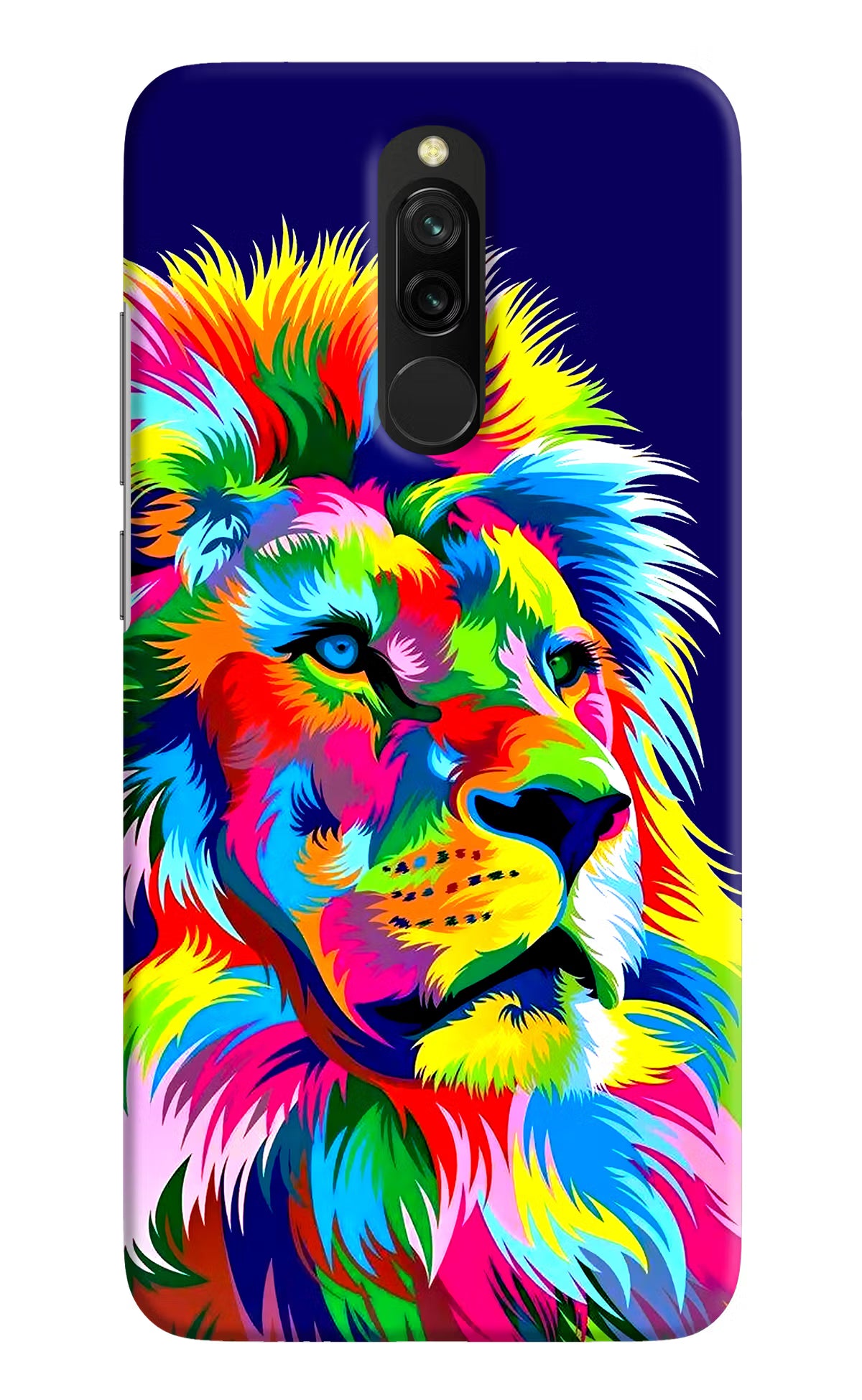 Vector Art Lion Redmi 8 Hard Case Back Cover by Casekaro