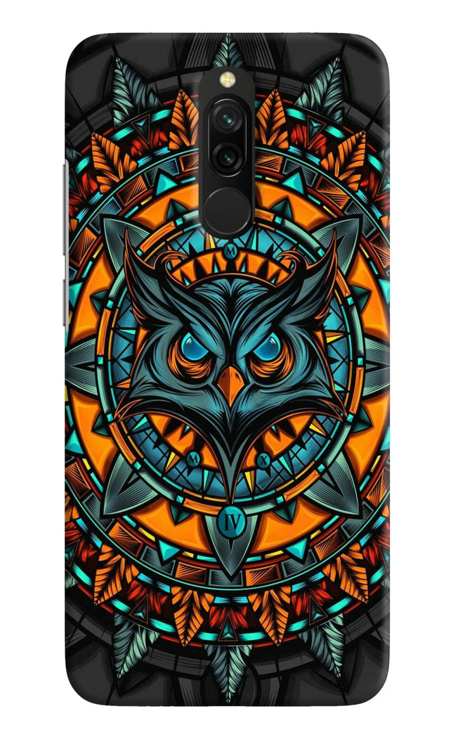 Angry Owl Art Redmi 8 Hard Case Back Cover by Casekaro
