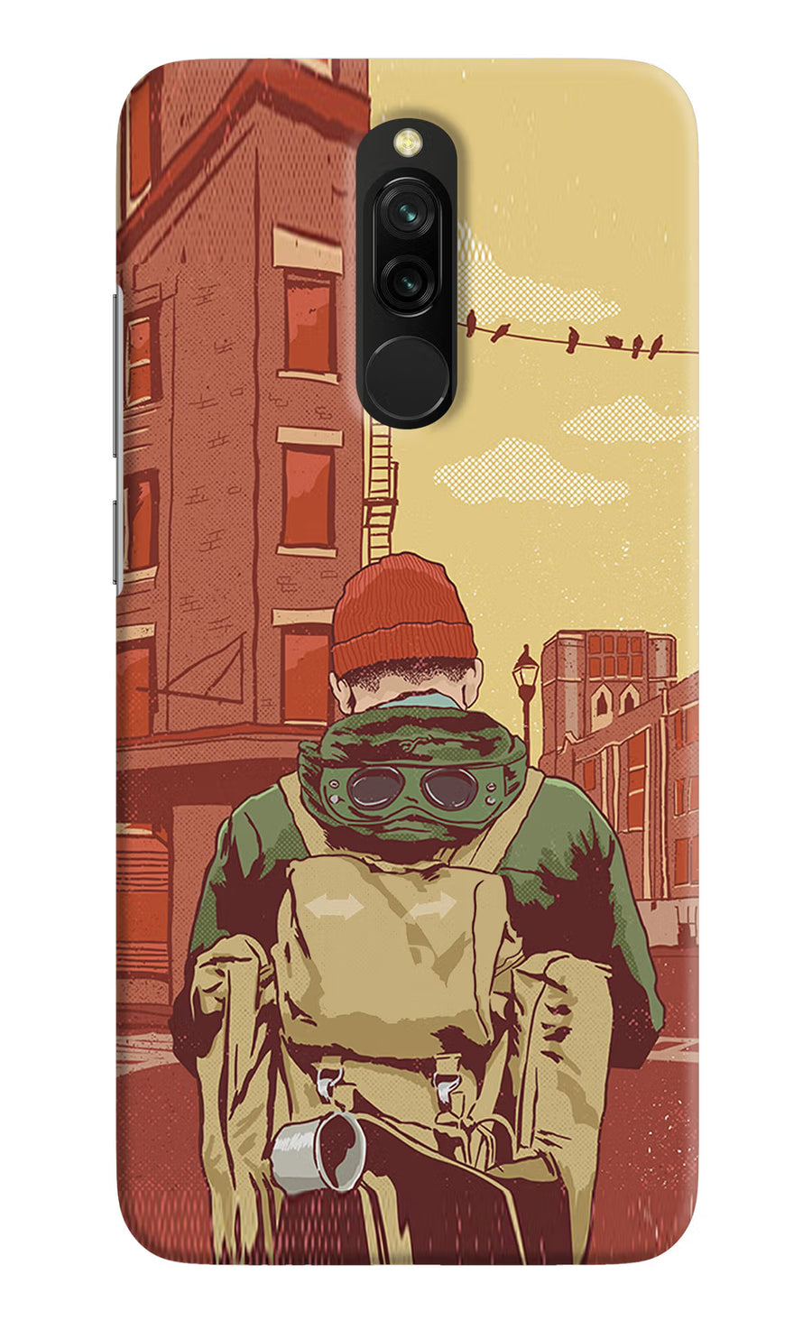 Adventurous Redmi 8 Back Cover, Hard case
