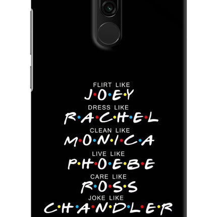 FRIENDS Character Redmi 8 Hard Case Back Cover by Casekaro
