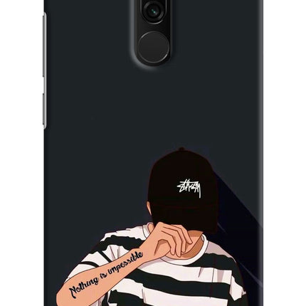 Aesthetic Boy Redmi 8 Hard Case Back Cover by Casekaro