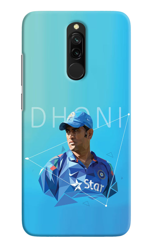 Dhoni Artwork Redmi 8 Hard Case Back Cover by Casekaro