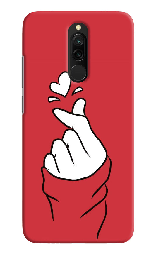 Korean Love Sign Redmi 8 Hard Case Back Cover by Casekaro
