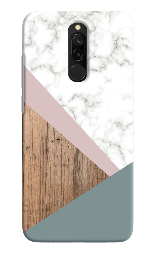 Marble wood Abstract Redmi 8 Hard Case Back Cover by Casekaro