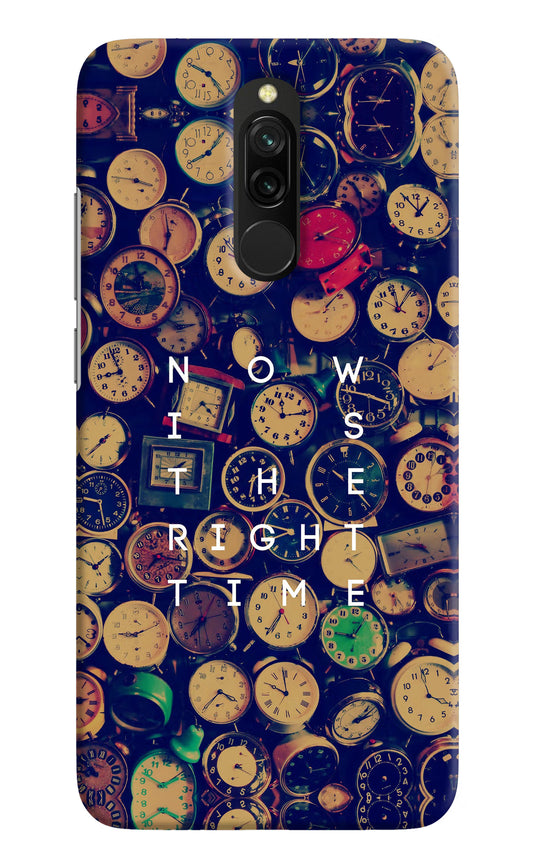 Now is the Right Time Quote Redmi 8 Hard Case Back Cover by Casekaro