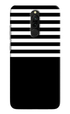 Black and White Print Redmi 8 Hard Case Back Cover by Casekaro