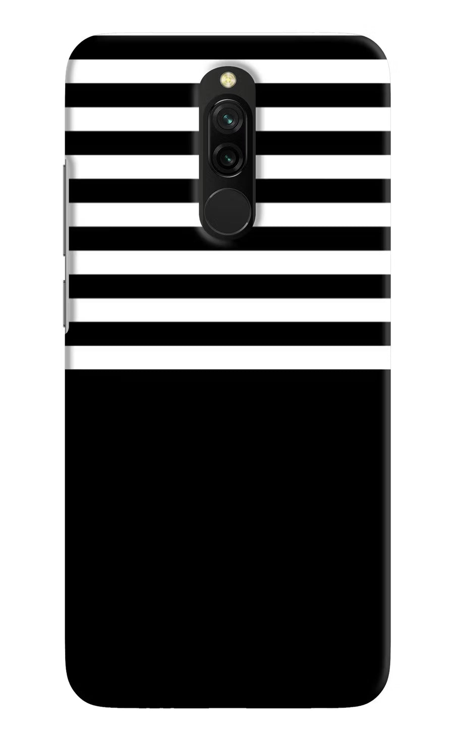 Black and White Print Redmi 8 Back Cover, Hard case