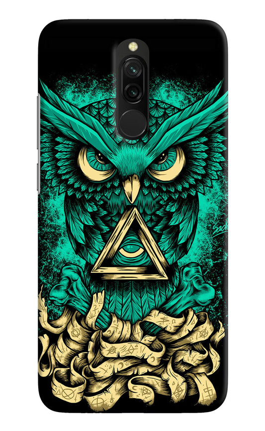 Green Owl Redmi 8 Hard Case Back Cover by Casekaro
