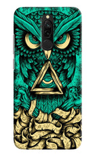 Green Owl Redmi 8 Hard Case Back Cover by Casekaro