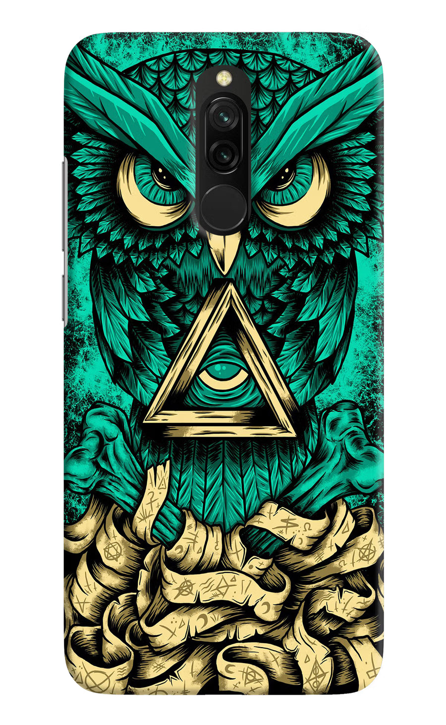 Green Owl Redmi 8 Back Cover, Hard case
