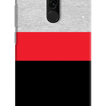 Tri Color Pattern Redmi 8 Hard Case Back Cover by Casekaro
