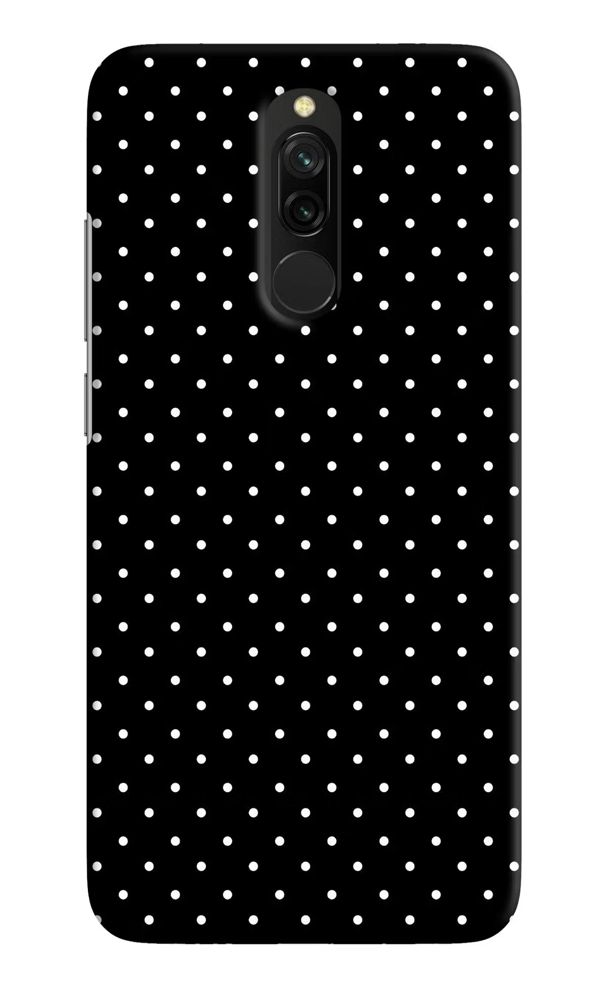 White Dots Redmi 8 Hard Case Back Cover by Casekaro