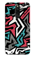 Geometric Graffiti Redmi 8 Hard Case Back Cover by Casekaro
