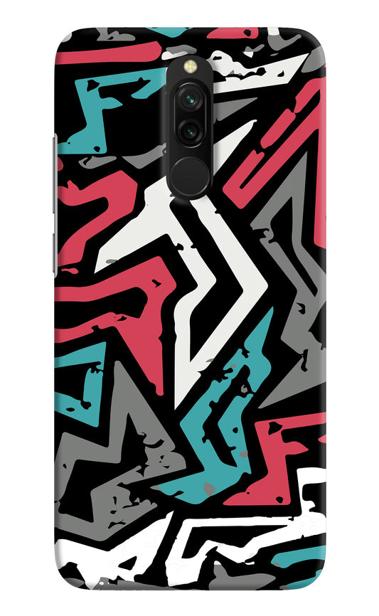 Geometric Graffiti Redmi 8 Hard Case Back Cover by Casekaro