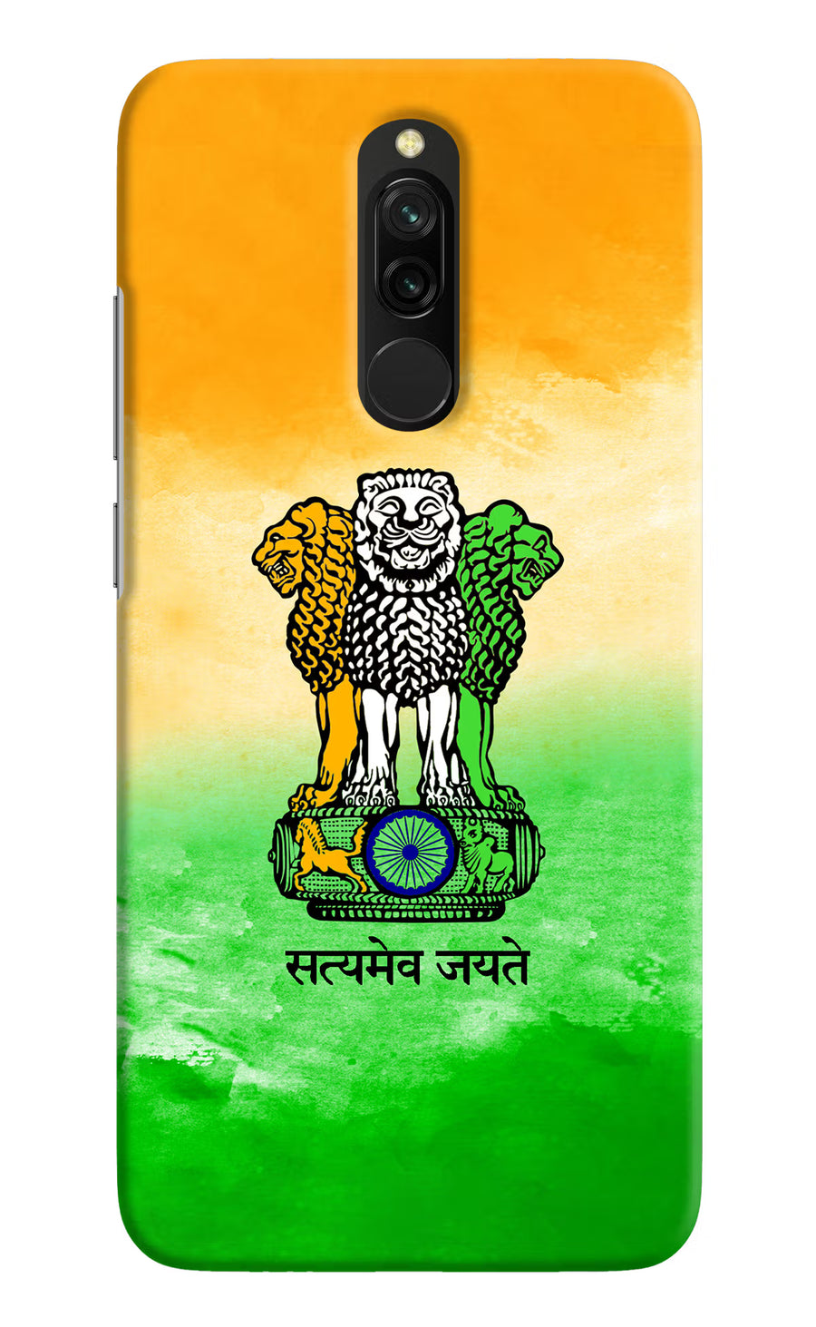 Satyamev Jayate Flag Redmi 8 Back Cover, Hard case