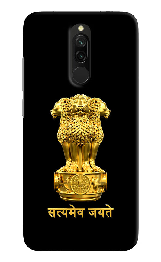 Satyamev Jayate Golden Redmi 8 Hard Case Back Cover by Casekaro
