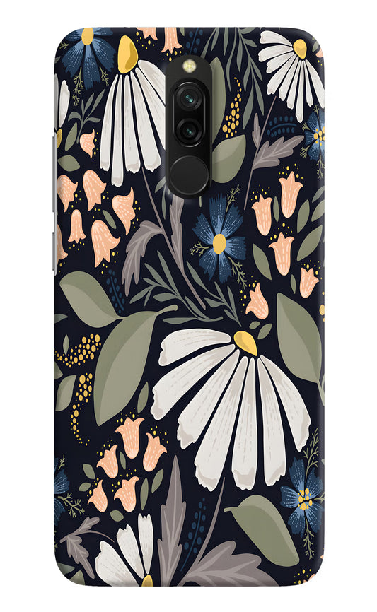 Flowers Art Redmi 8 Hard Case Back Cover by Casekaro