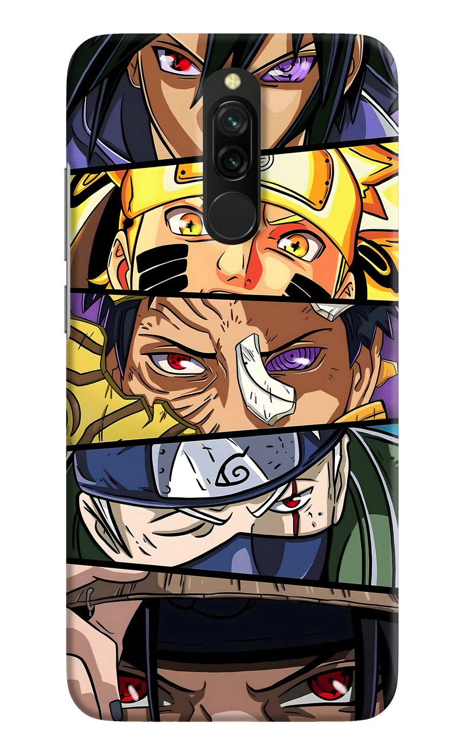 Naruto Character Redmi 8 Back Cover, Hard case