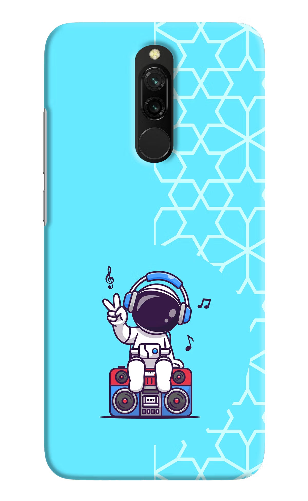 Cute Astronaut Chilling Redmi 8 Hard Case Back Cover by Casekaro