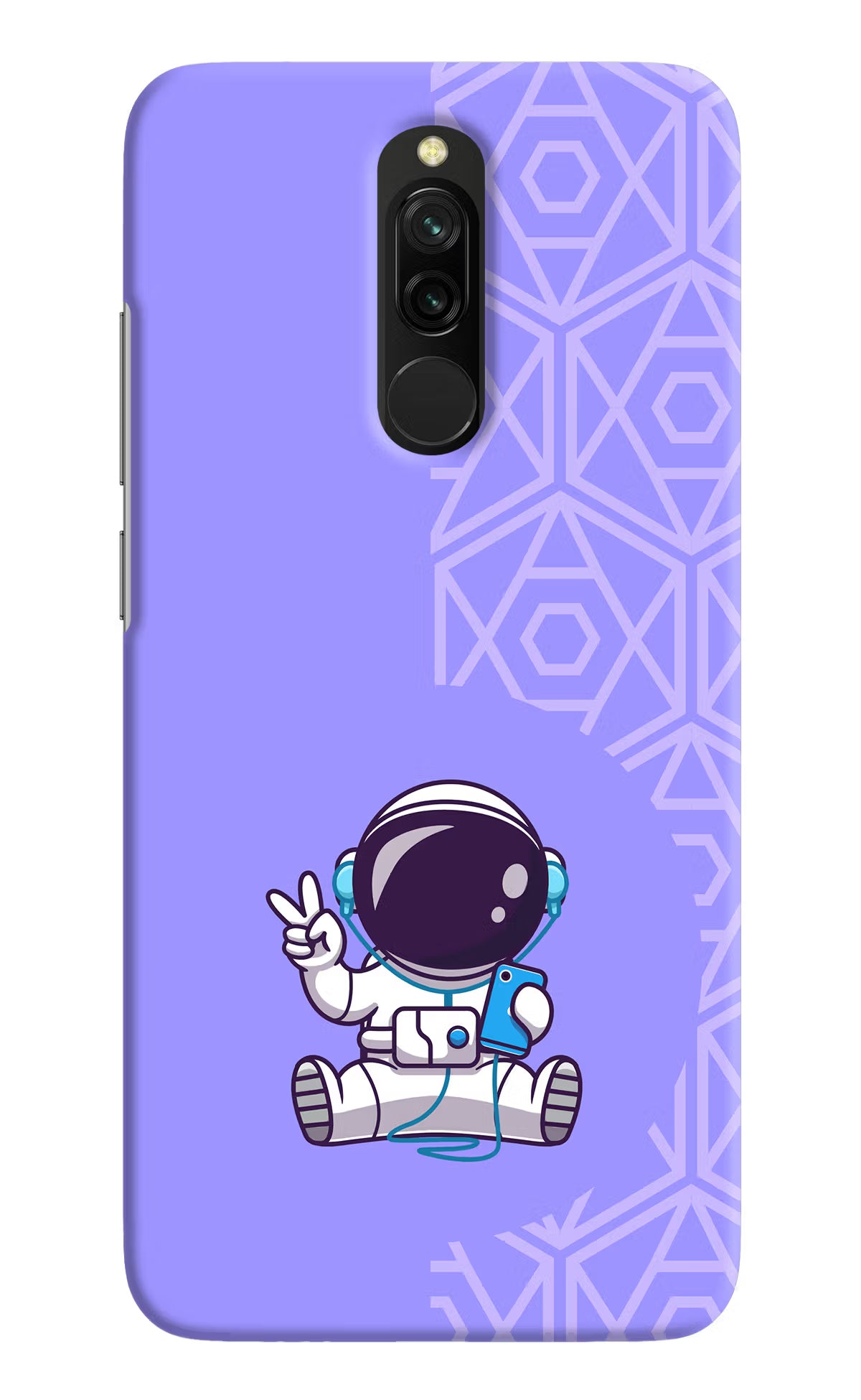 Cute Astronaut Chilling Redmi 8 Hard Case Back Cover by Casekaro