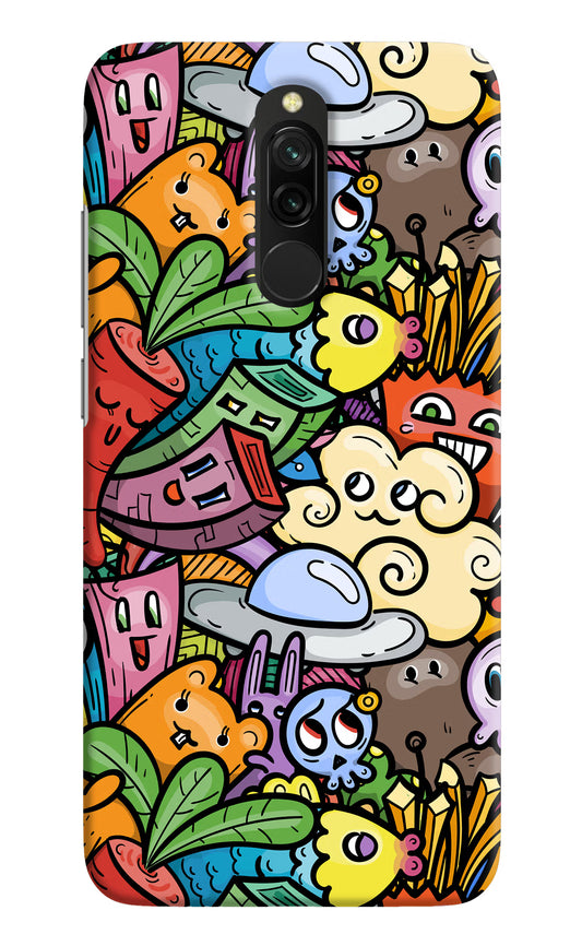 Veggie Doodle Redmi 8 Hard Case Back Cover by Casekaro