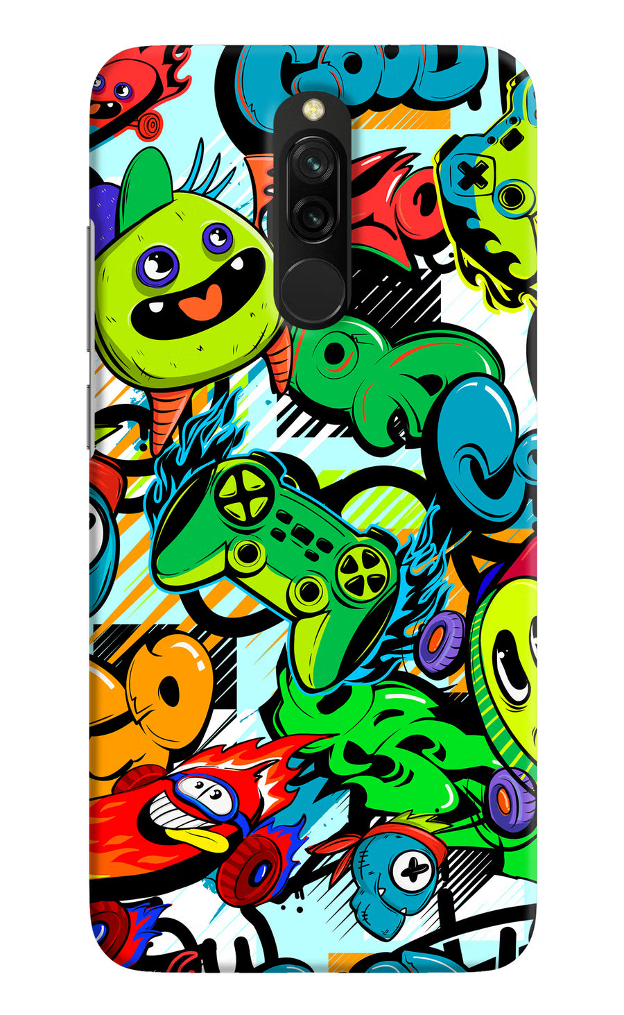 Game Doodle Redmi 8 Back Cover, Hard case