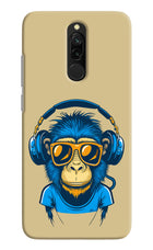 Monkey Headphone Redmi 8 Hard Case Back Cover by Casekaro
