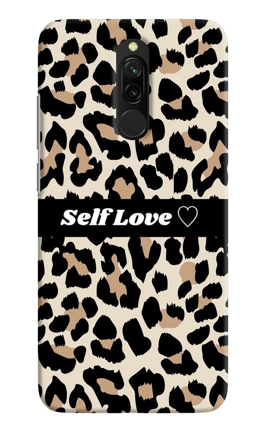 Leopard Print Self Love Redmi 8 Back Cover