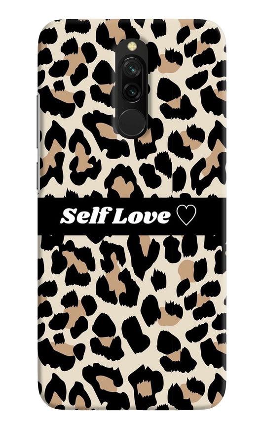 Leopard Print Self Love Redmi 8 Hard Case Back Cover by Casekaro