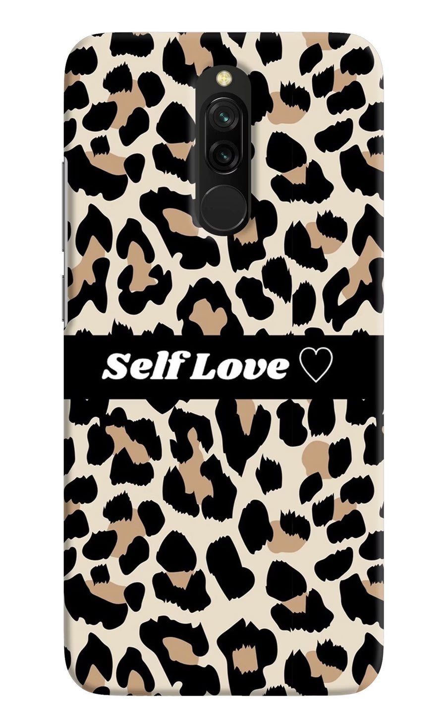 Leopard Print Self Love Redmi 8 Back Cover, Hard case
