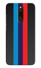 BMW Stripes Pattern Redmi 8 Hard Case Back Cover by Casekaro