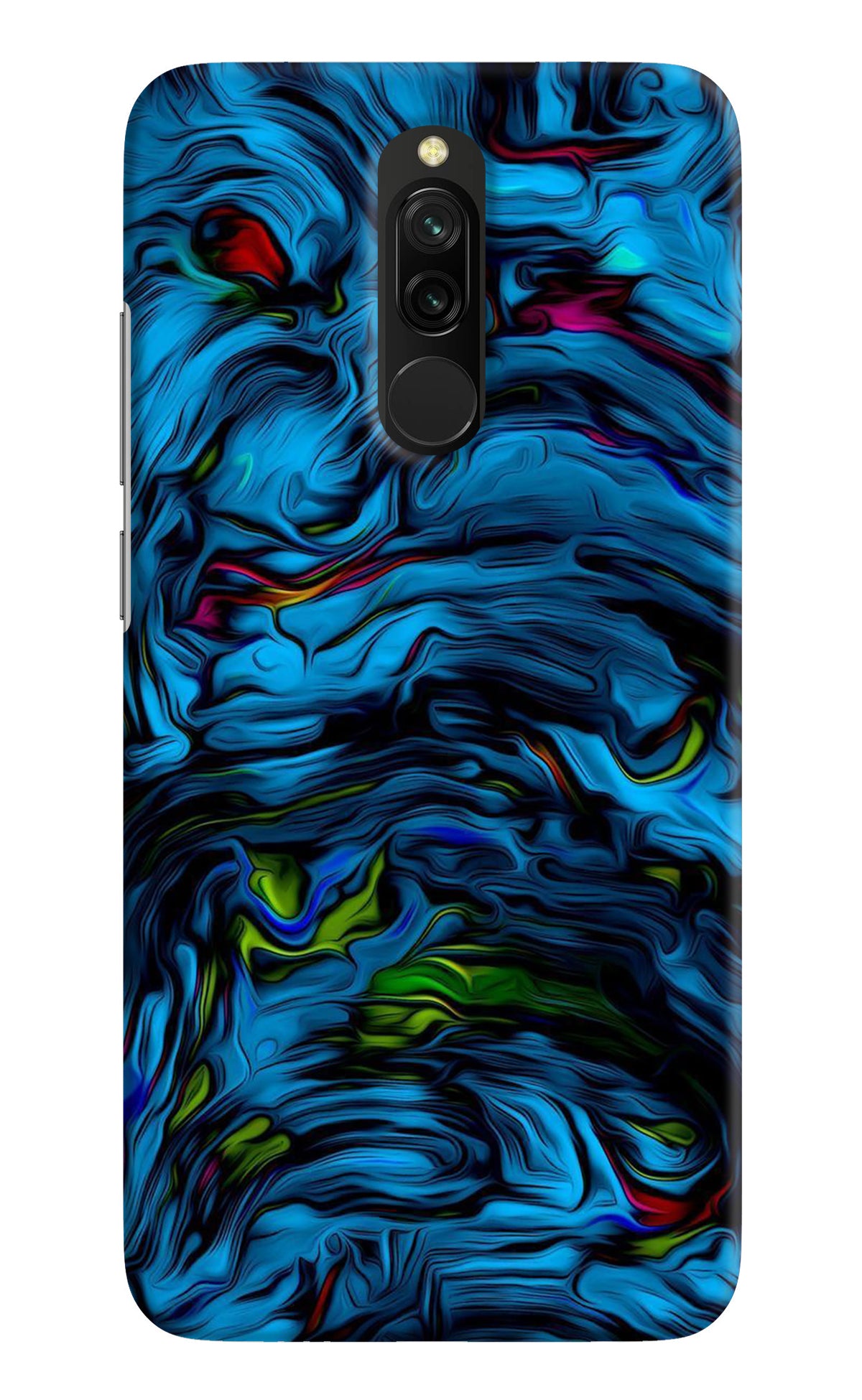 Dark Blue Abstract Redmi 8 Back Cover