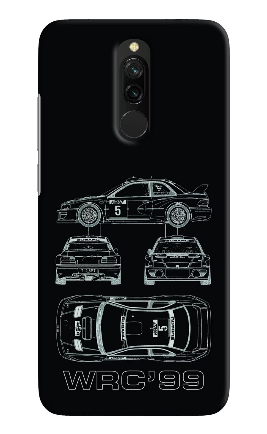 WRC'99 Redmi 8 Back Cover, Hard case