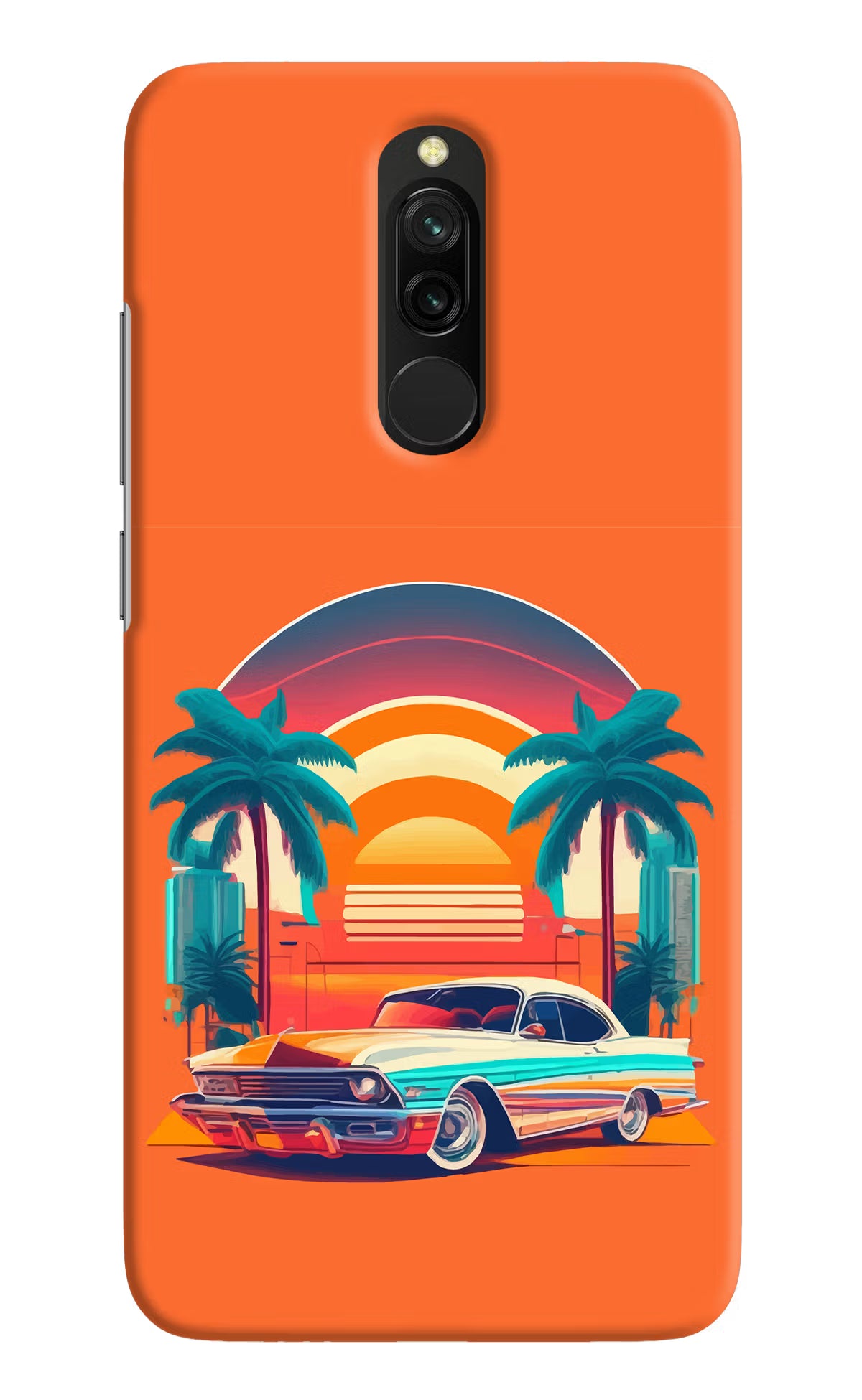 Palm Drive 80s Redmi 8 Hard Case Back Cover by Casekaro