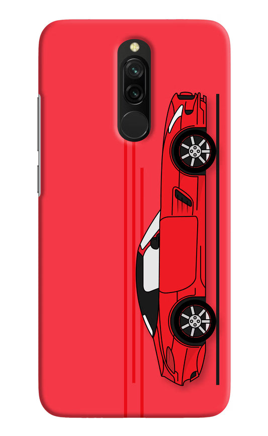 Red Velocity Redmi 8 Hard Case Back Cover by Casekaro