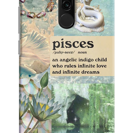 Pisces Zodiac Redmi 8 Hard Case Back Cover by Casekaro