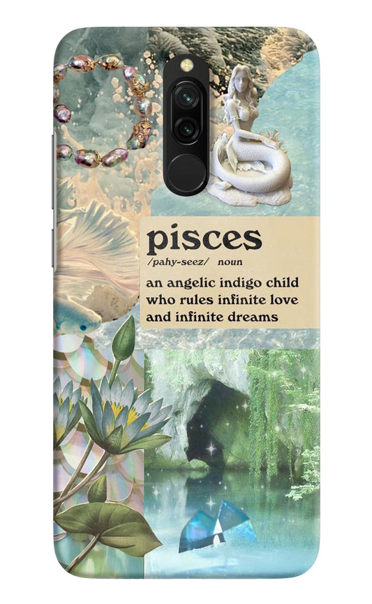 Pisces Zodiac Redmi 8 Hard Case Back Cover by Casekaro