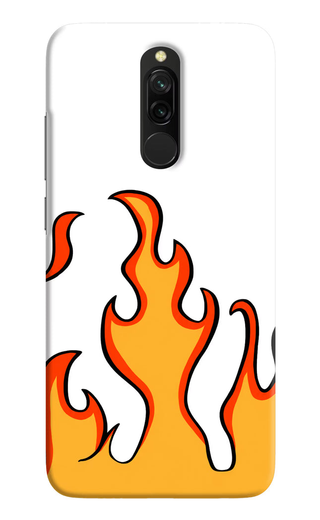 Fired Up – White Redmi 8 Hard Case Back Cover by Casekaro